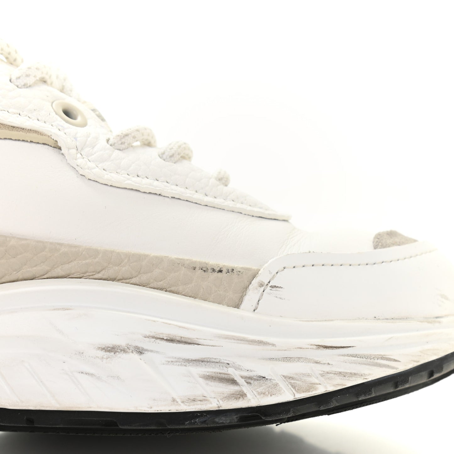 Calfskin Split Shegoes Sneakers 36.5 Ghiaccio White