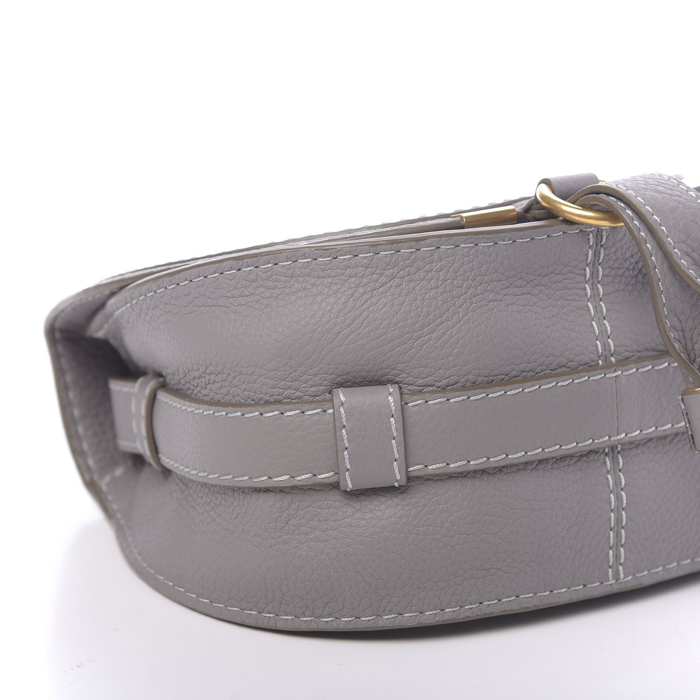 Calfskin Mini Marcie Round Crossbody Bag Cashmere Grey