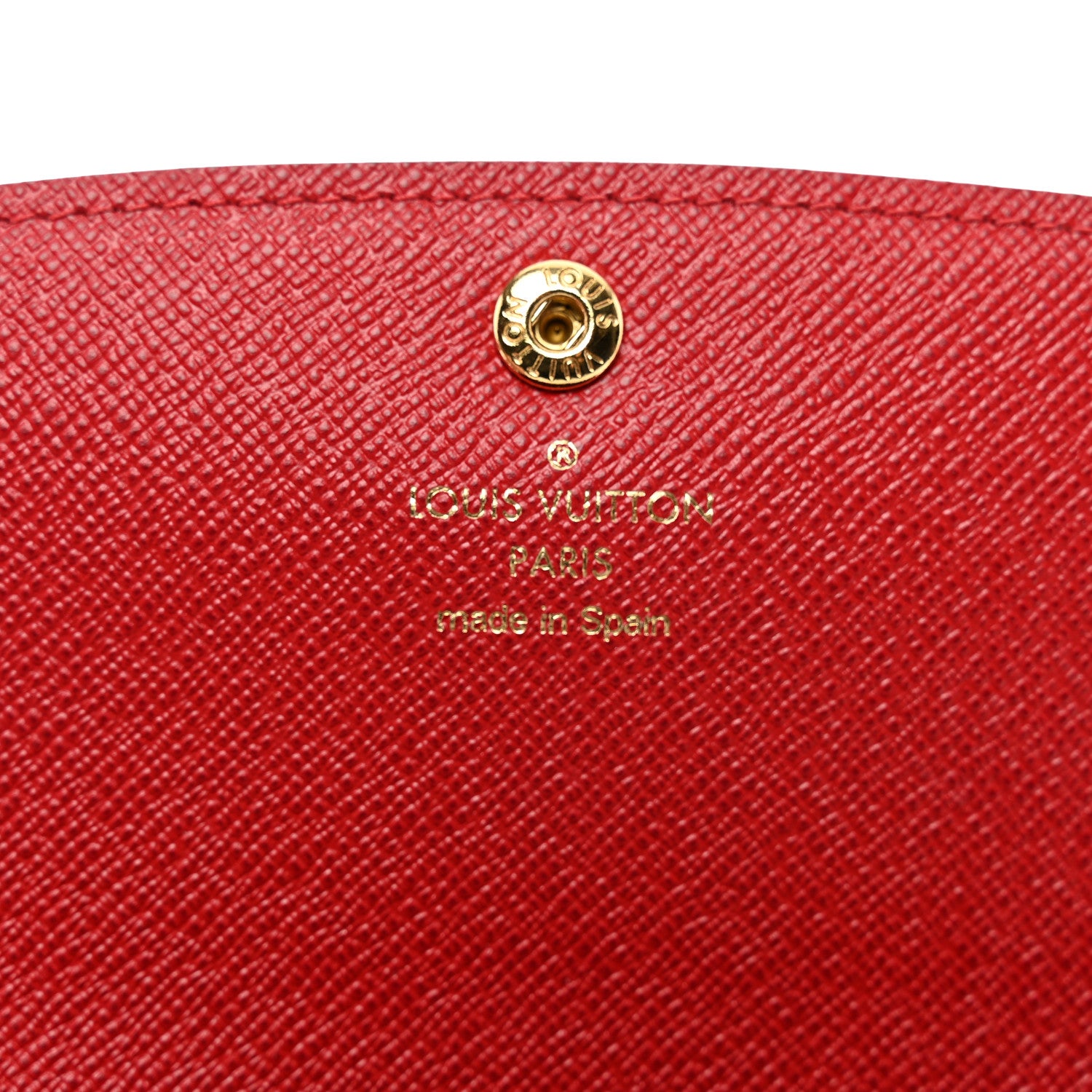 Louis Vuitton Damier Ebene Emilie Wallet Red 6 of 7