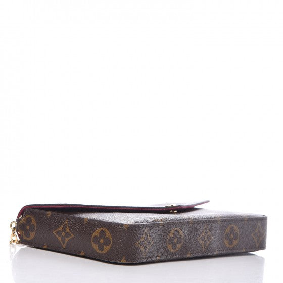 Monogram Pochette Felicie Chain Wallet Fuchsia