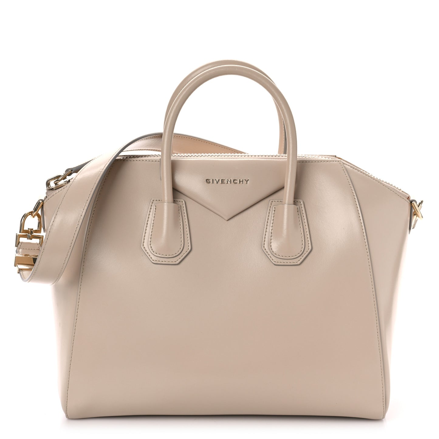 Shiny Lord Calfskin Medium Antigona Sand