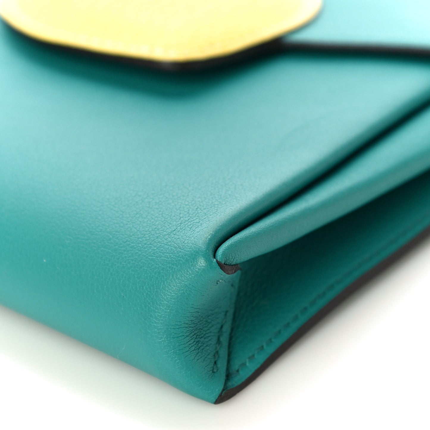 Swift Chevre Mysore Hermail Tutti Frutti Lemon Wallet Bleu Paon Lime Canopee