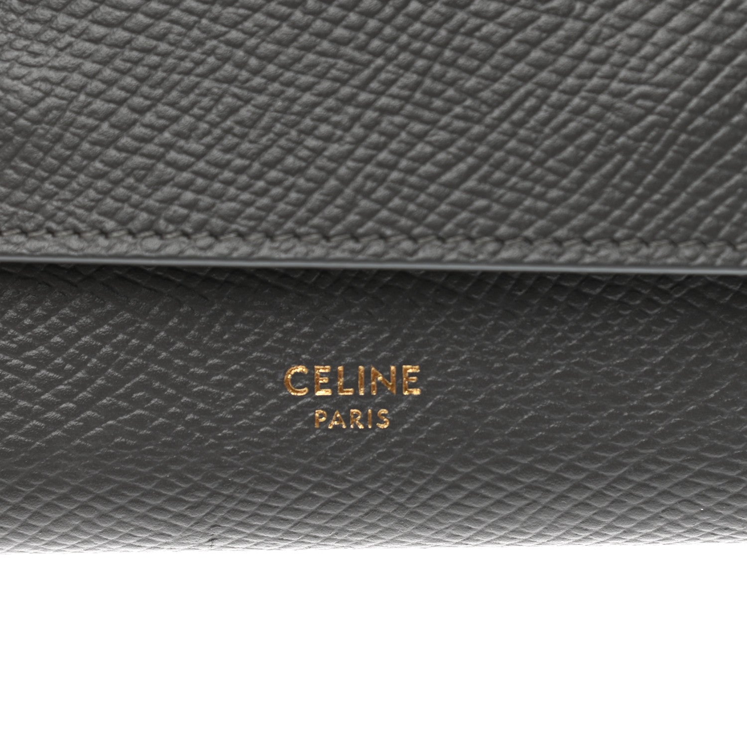 Celine Grained Calfskin Small Tri-Fold Wallet Grey 6 of 15