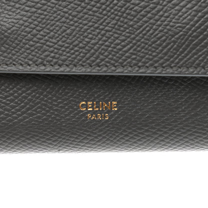 Celine Grained Calfskin Small Tri-Fold Wallet Grey 6 of 15