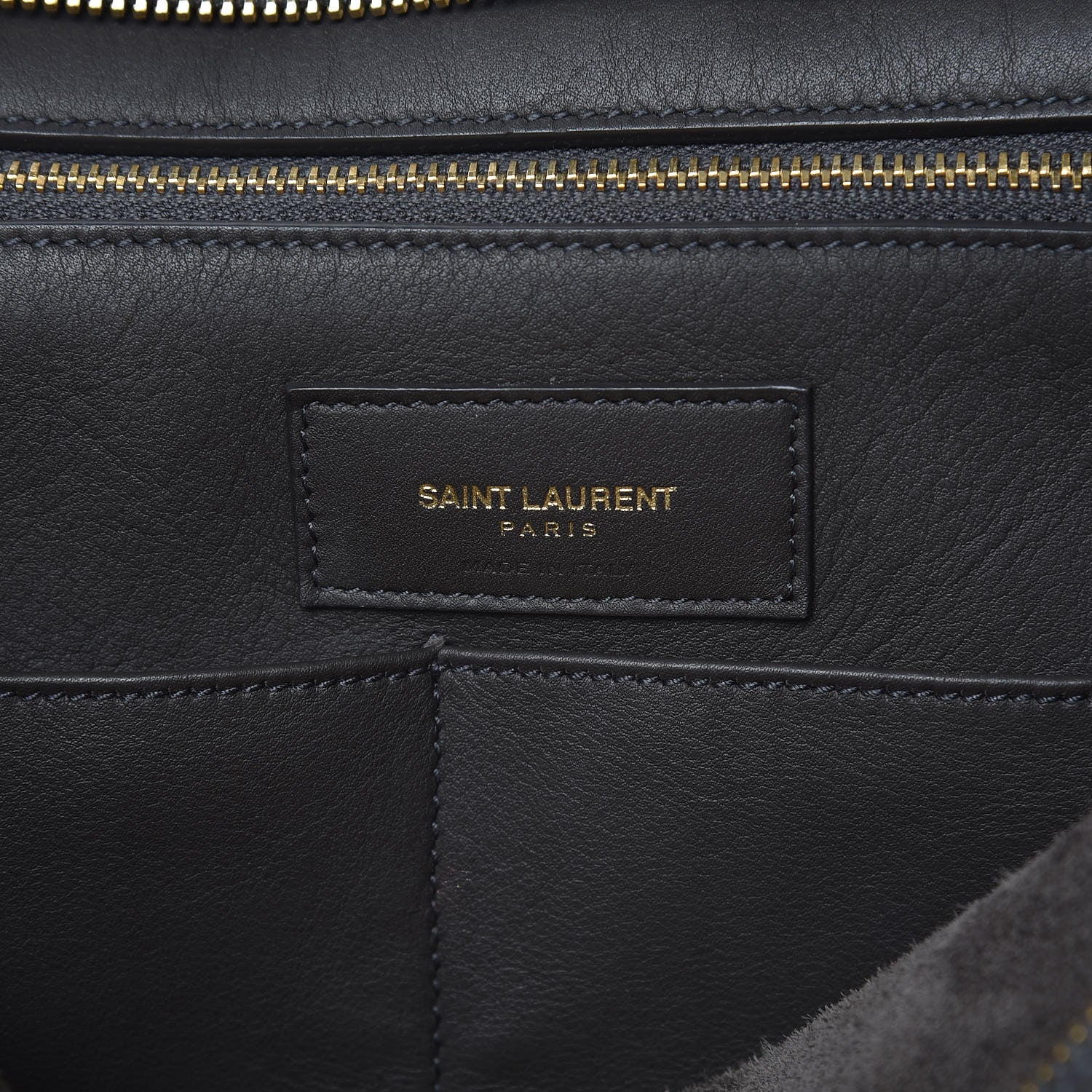 Saint Laurent Calfskin Medium Monogram Cabas Grey 6 of 13