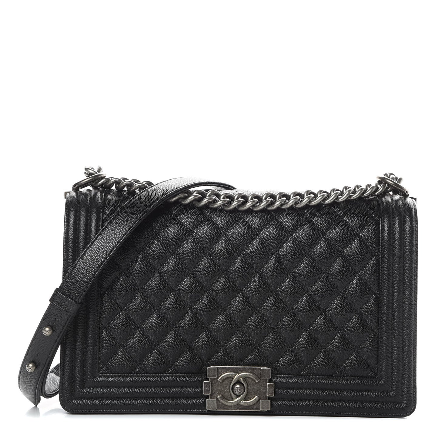 Caviar Quilted New Medium Boy Flap Black