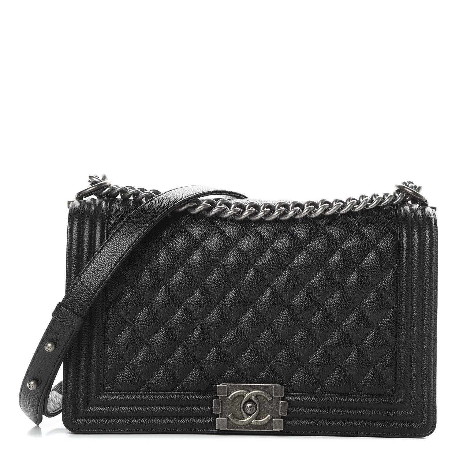 Chanel Caviar Quilted New Medium Boy Flap Black 1 of 12