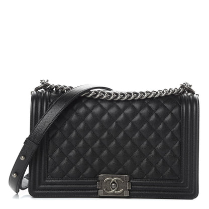 Chanel Caviar Quilted New Medium Boy Flap Black 1 of 12