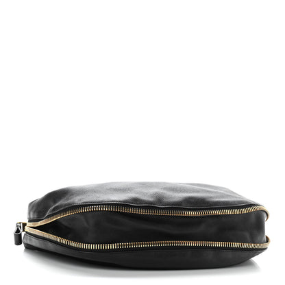 Tom Ford Grained Calfskin Zip Hobo Black 3 of 9