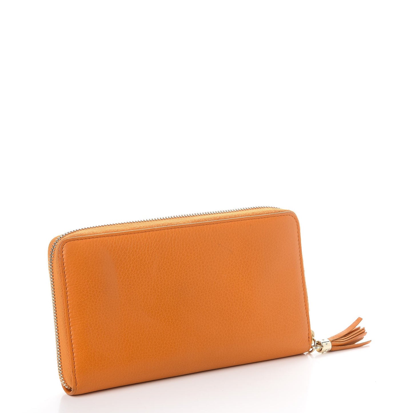 Pebbled Calfskin Soho Zip Around Wallet Curcuma