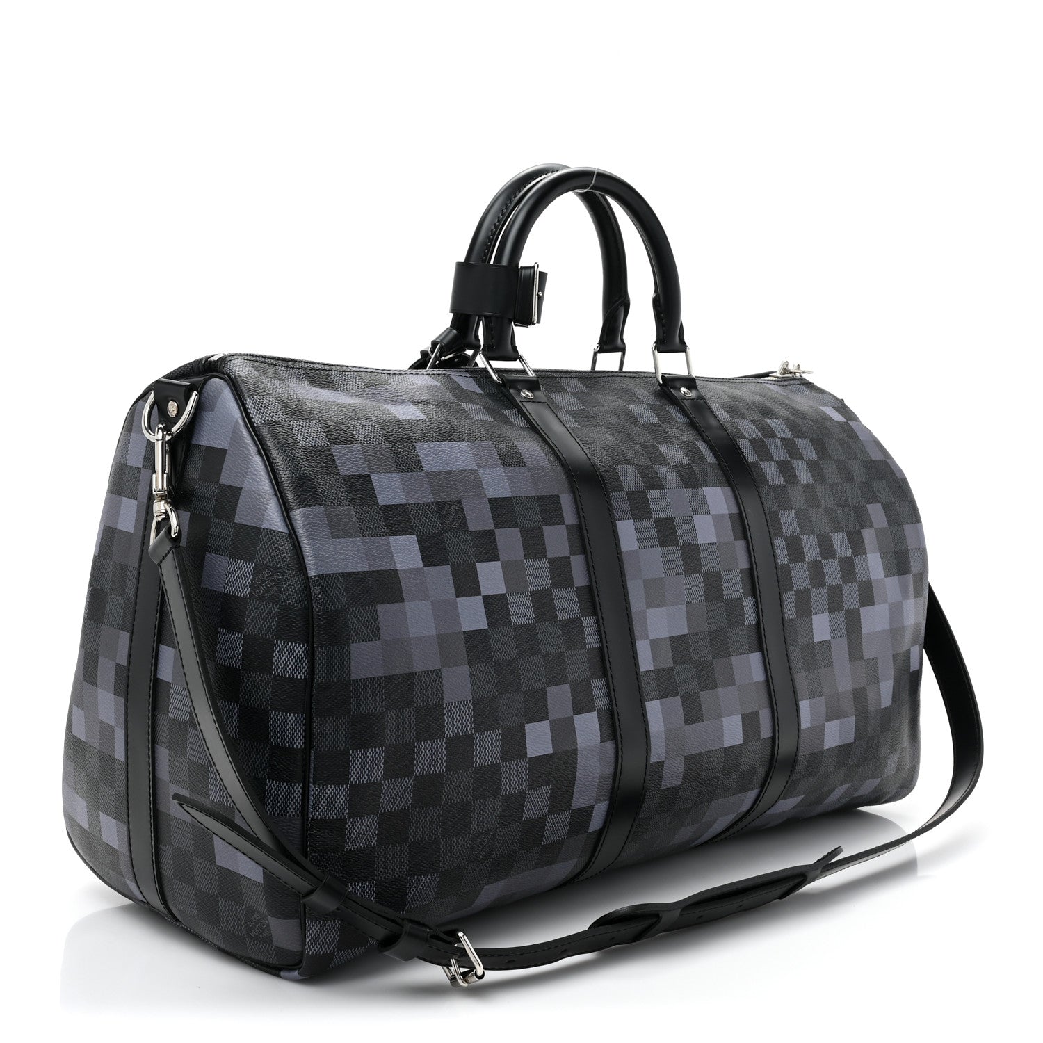 Louis Vuitton Damier Graphite Pixel Keepall Bandouliere 50 Gris 3 of 9