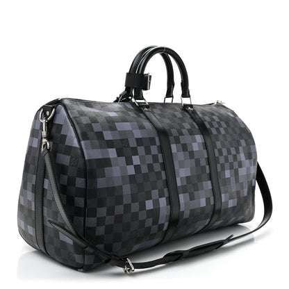 Louis Vuitton Damier Graphite Pixel Keepall Bandouliere 50 Gris 3 of 9