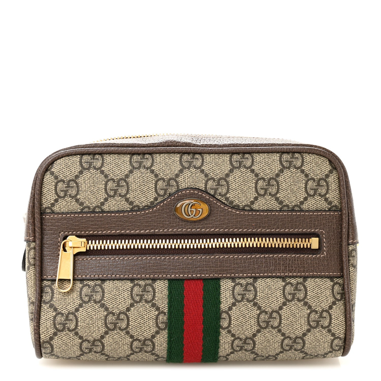 Gucci GG Supreme Monogram Web Small Ophidia Belt Bag 75 30 Dark Brown 1 of 10