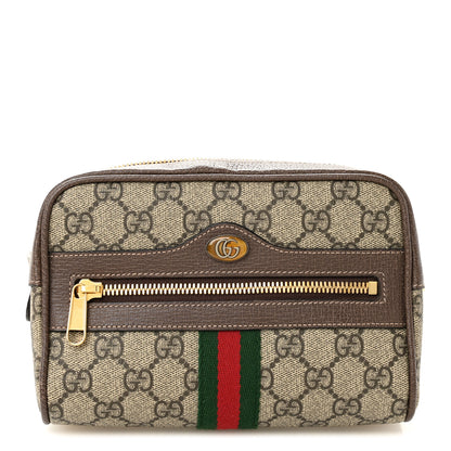Gucci GG Supreme Monogram Web Small Ophidia Belt Bag 75 30 Dark Brown 1 of 10