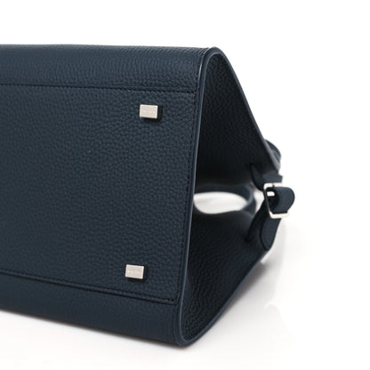 The Row Grained Calfskin Soft Margaux 10 Dark Navy 9 of 10