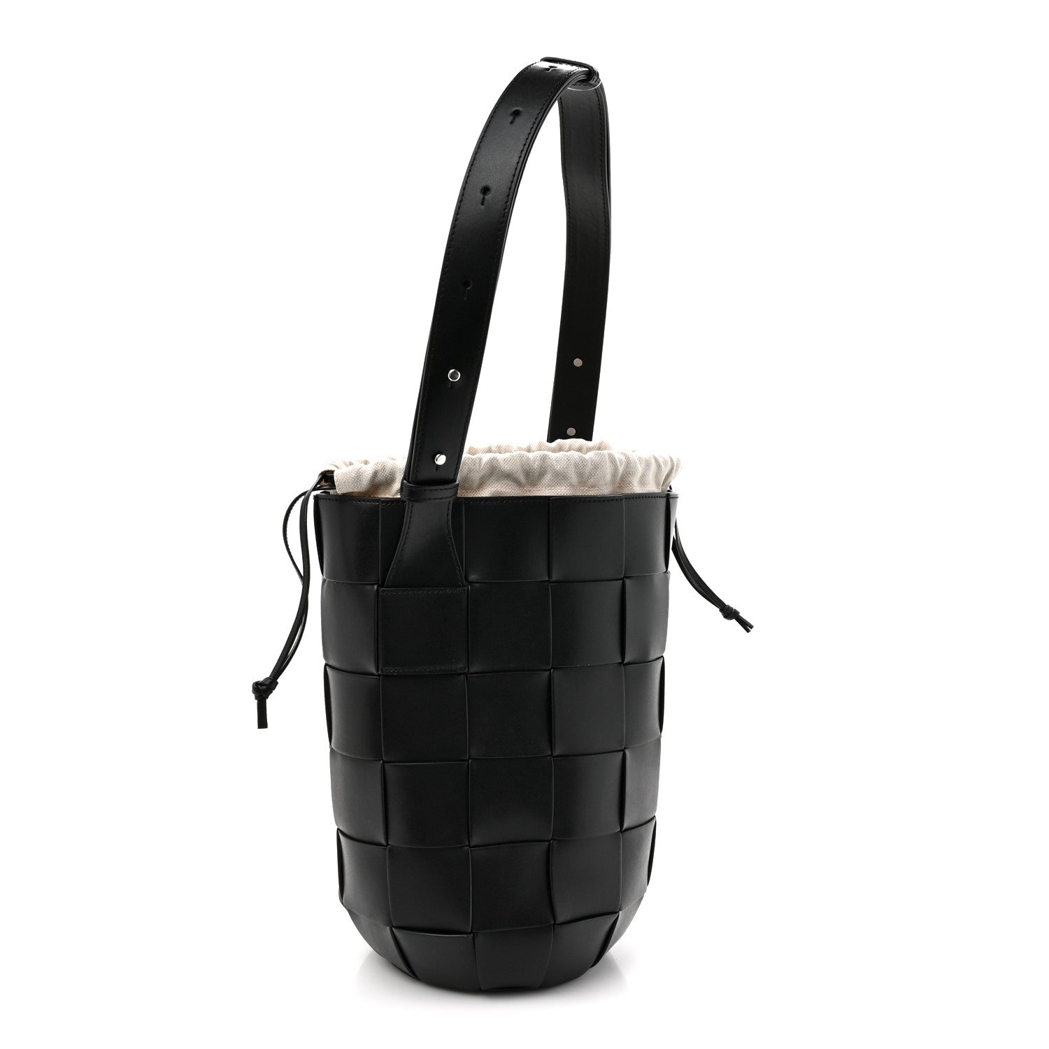 Bottega Veneta Nappa Maxi Intrecciato Cassette Lantern Bucket Bag Black 3 of 11