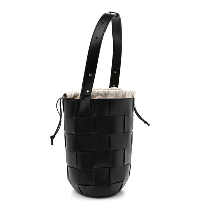 Bottega Veneta Nappa Maxi Intrecciato Cassette Lantern Bucket Bag Black 3 of 11