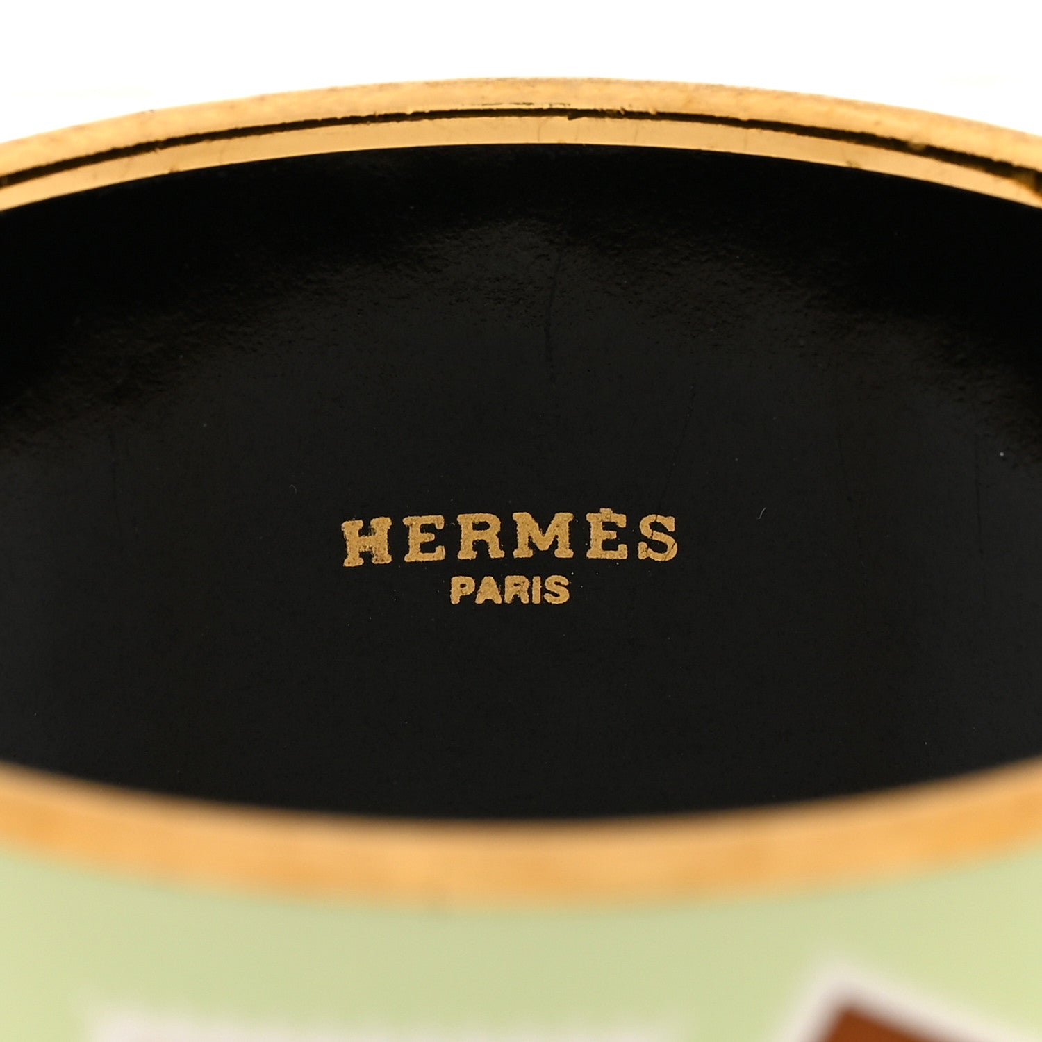 Hermes Enamel Printed Extra Wide De Passage a Paris Bracelet 65 4 of 5