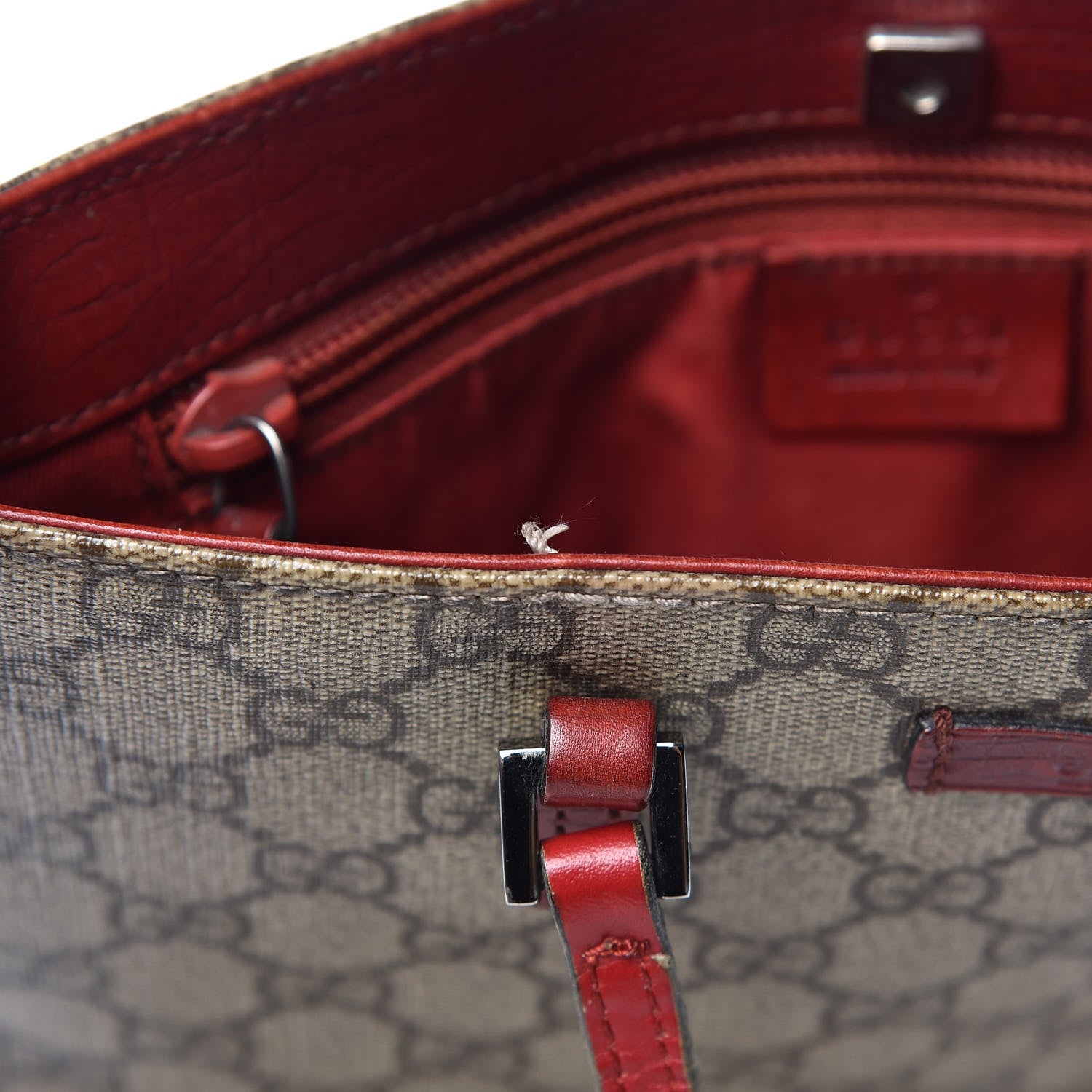 Gucci GG Plus Monogram Vertical Tote Red 12 of 24