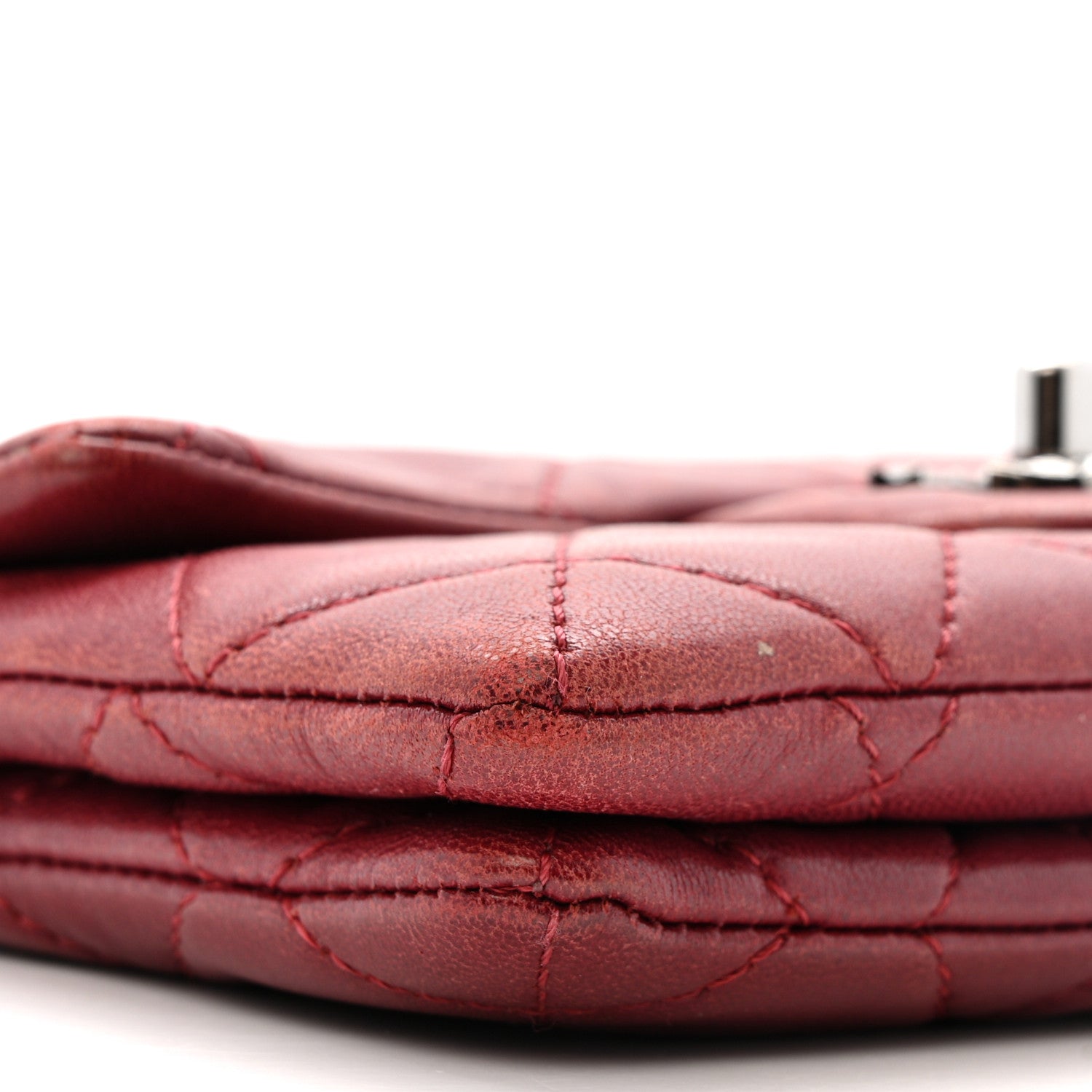 Chanel Lambskin Quilted Mini Mineral Nights Flap Crossbody Bag Dark Red 9 of 12