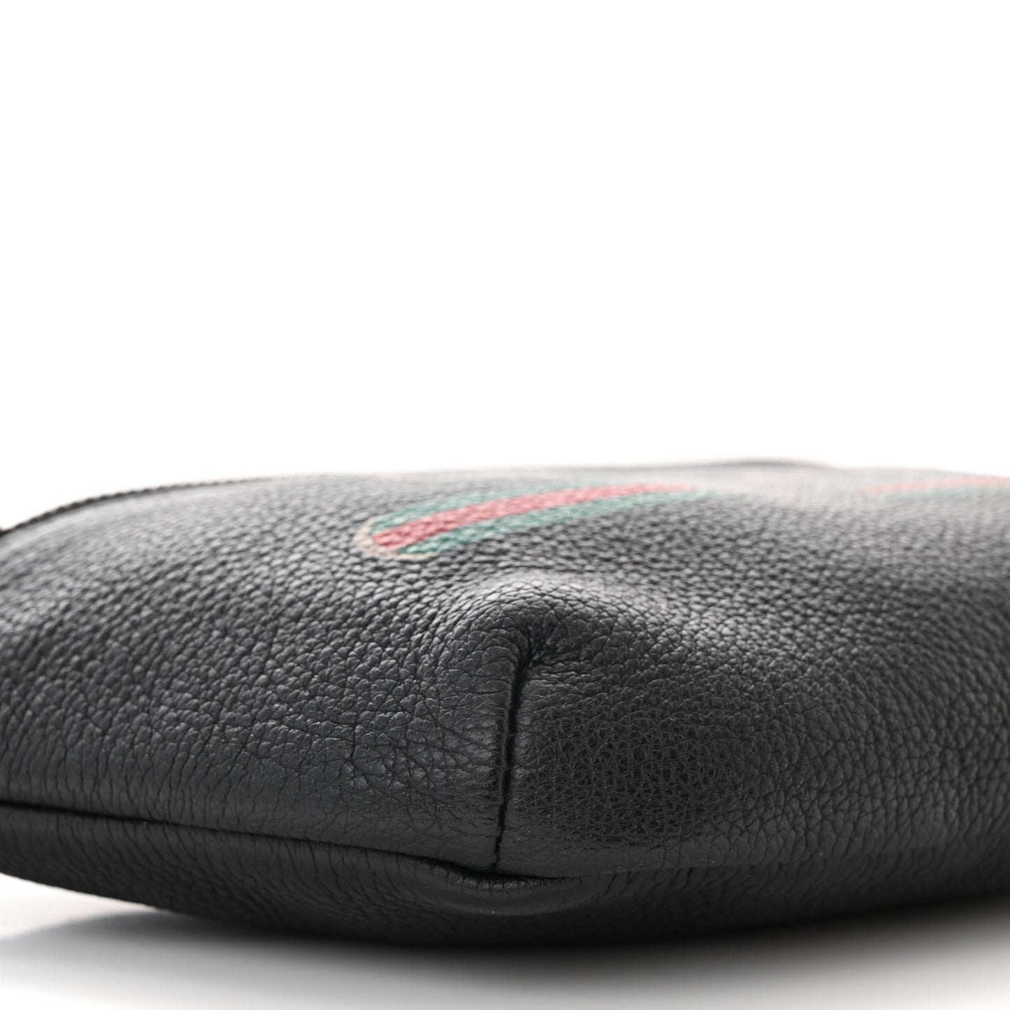 Grained Calfskin Small Logo Belt Bag Black