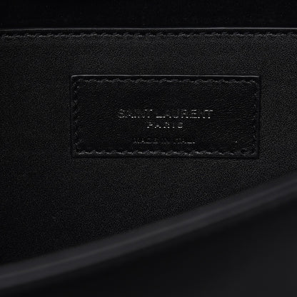Saint Laurent Smooth Calfskin Medium Classic Monogram Kate Tassel Satchel Black 6 of 7