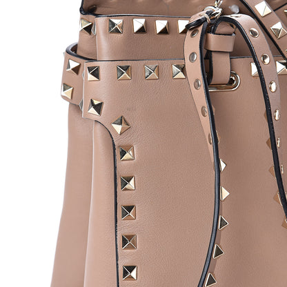 Valentino Garavani Vitello Rockstud Flip Lock Tote Alpaca 14 of 16