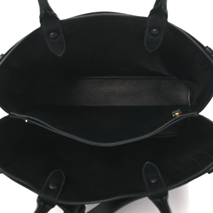 Prada Soft Grain Calfskin Large Buckle Bag With Belt Black 5 of 10