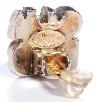 Chanel Enamel CC Clip On Earrings Gold 4 of 4