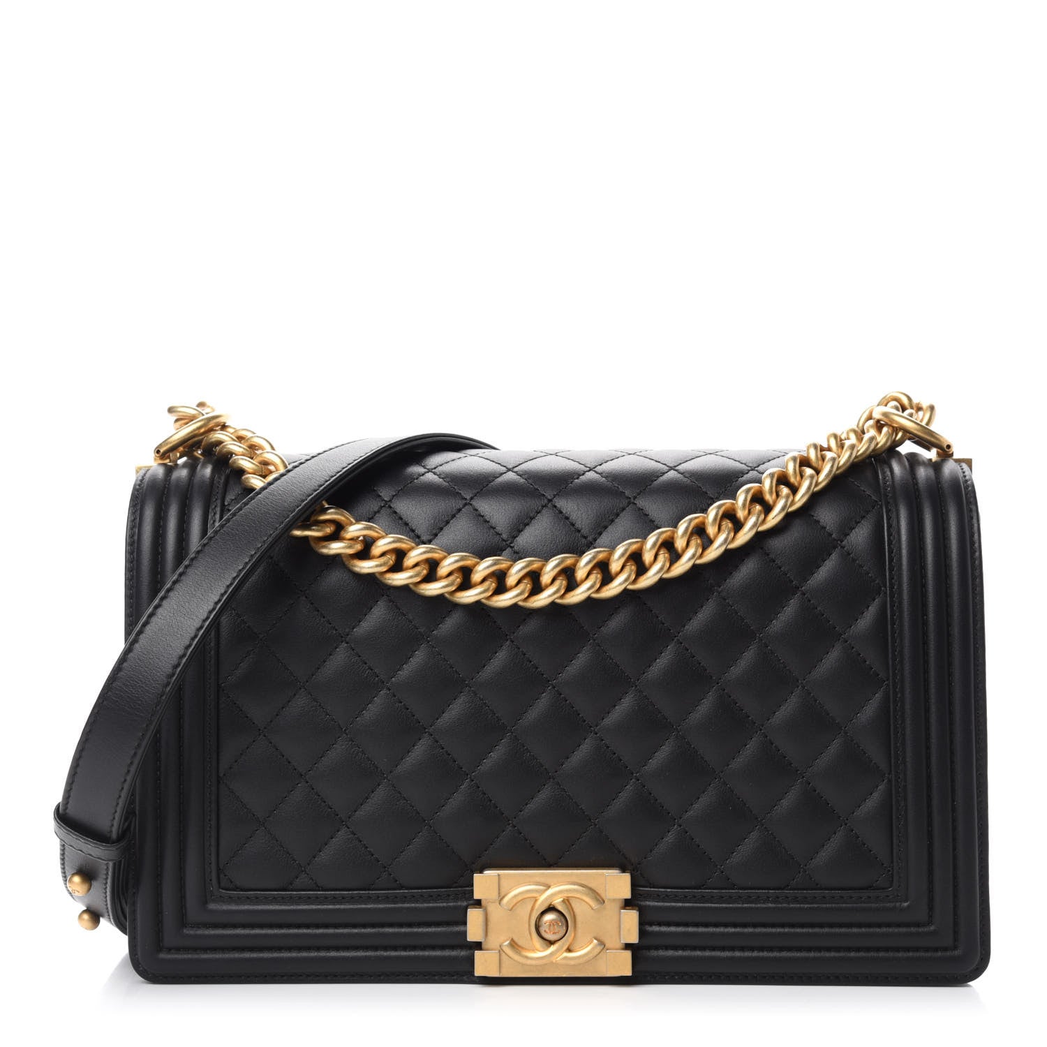 Chanel Calfskin Quilted New Medium Boy Flap Black 1 of 11