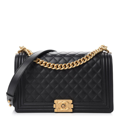 Chanel Calfskin Quilted New Medium Boy Flap Black 1 of 15