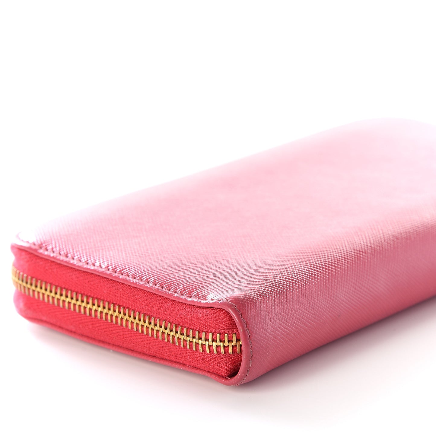 Saffiano Metal Zip Around Wallet Peonia