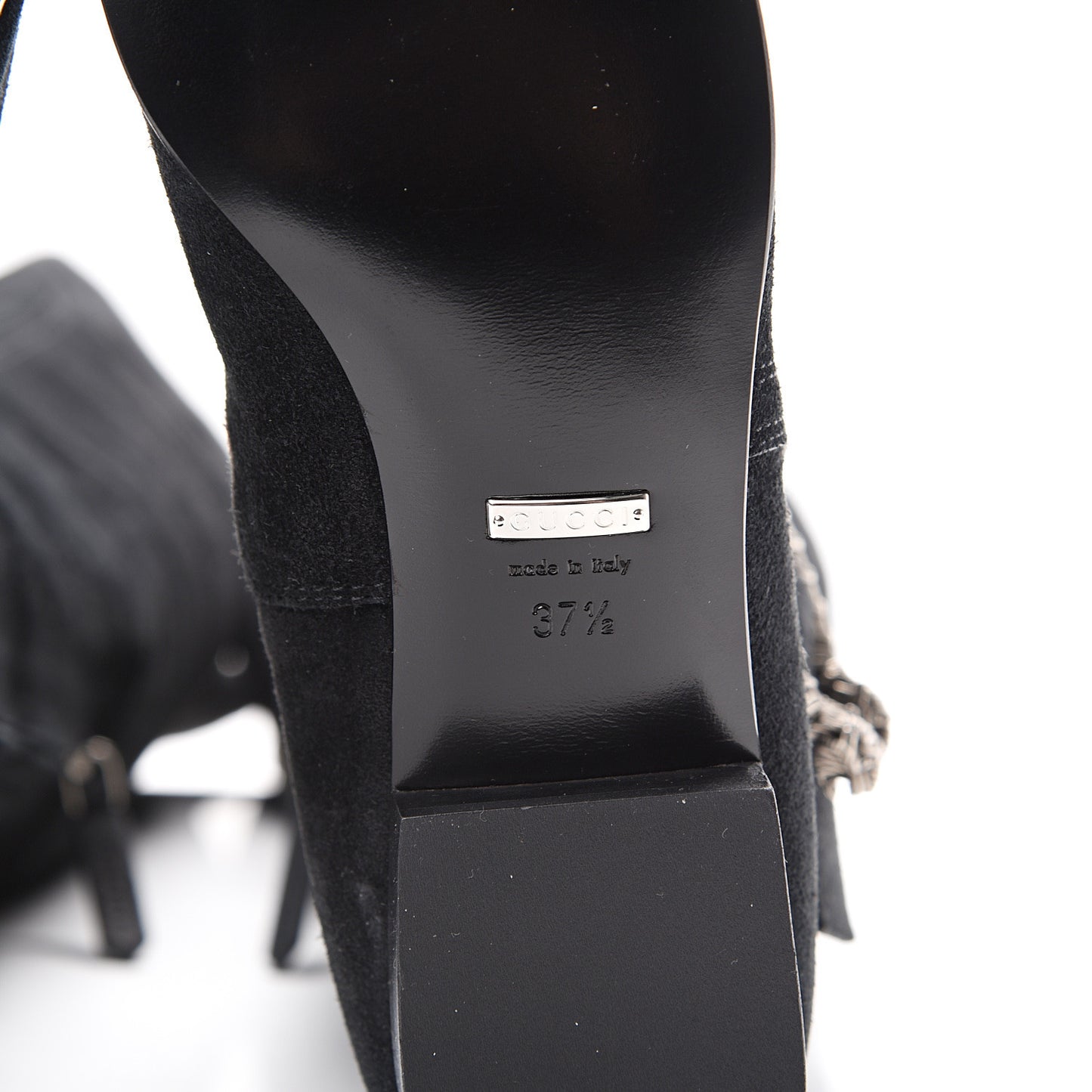 Suede Dionysus Knee Boots 37.5 Black
