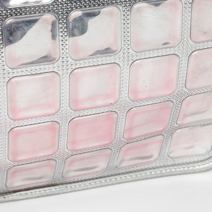 Chanel Vinyl Large Ice Cube Flap Silver 14 of 15