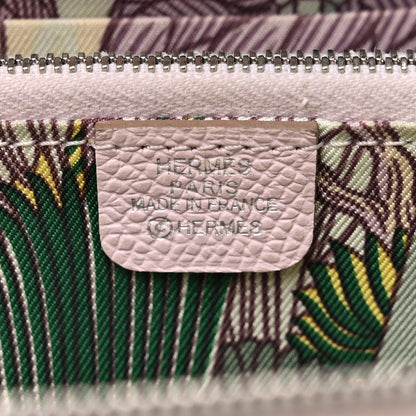 Hermes Epsom Silk'In Compact Wallet Mauve Pale Vert Pale 6 of 8