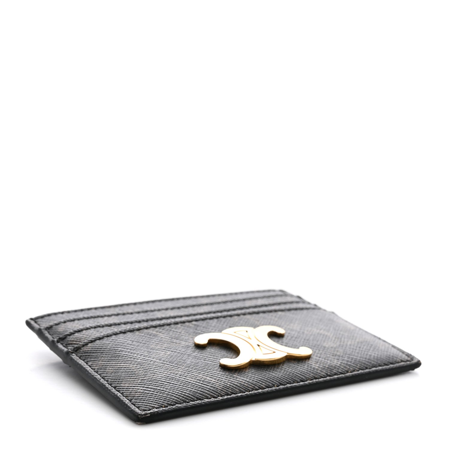 Celine Triomphe Canvas Triomphe Card Holder Tan 4 of 8
