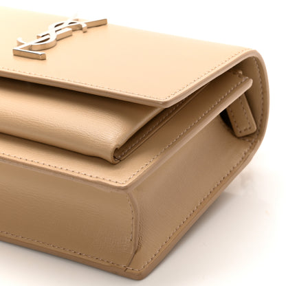 Saint Laurent Calfskin Monogram Sunset Chain Wallet Nude Powder 10 of 11