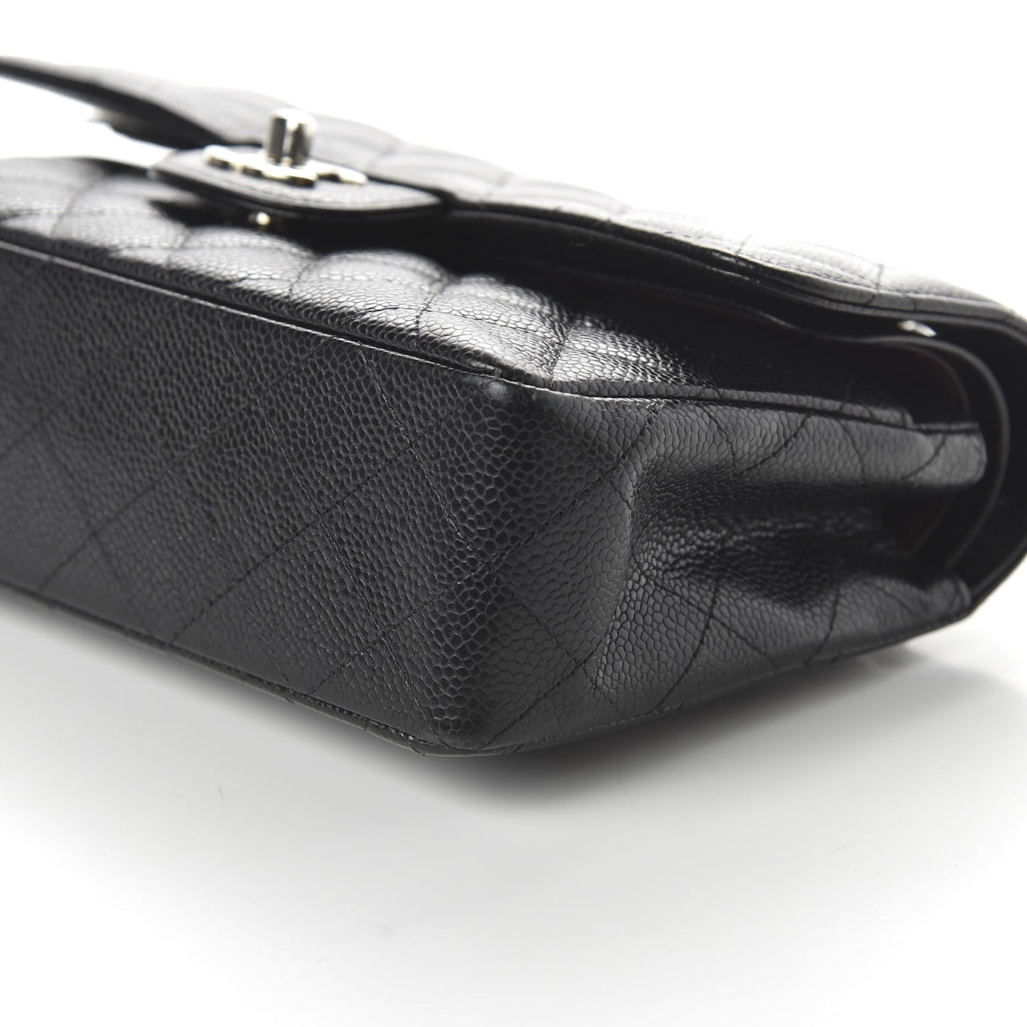 Caviar Quilted Small Double Flap Black