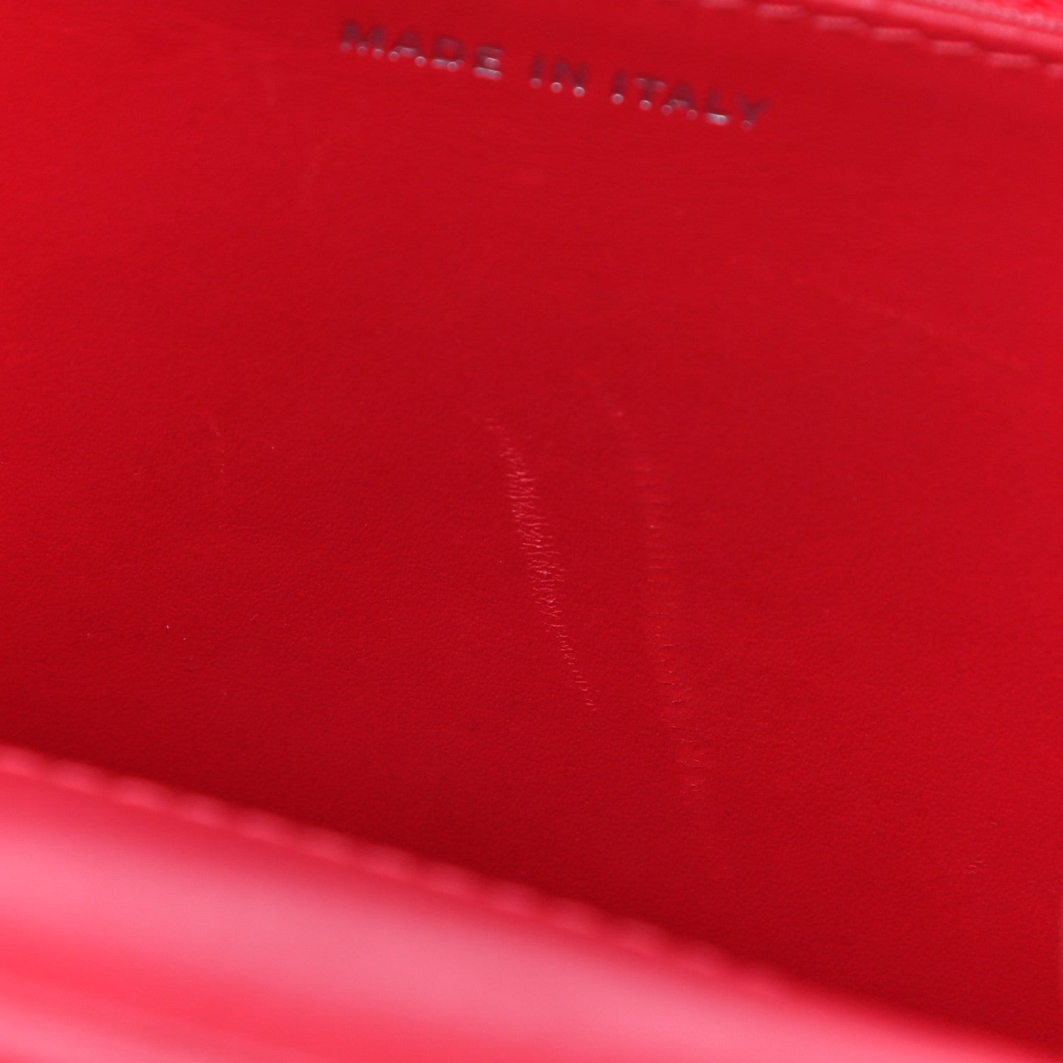 Chanel Patent Quilted Wallet On Chain WOC Red 13 of 17