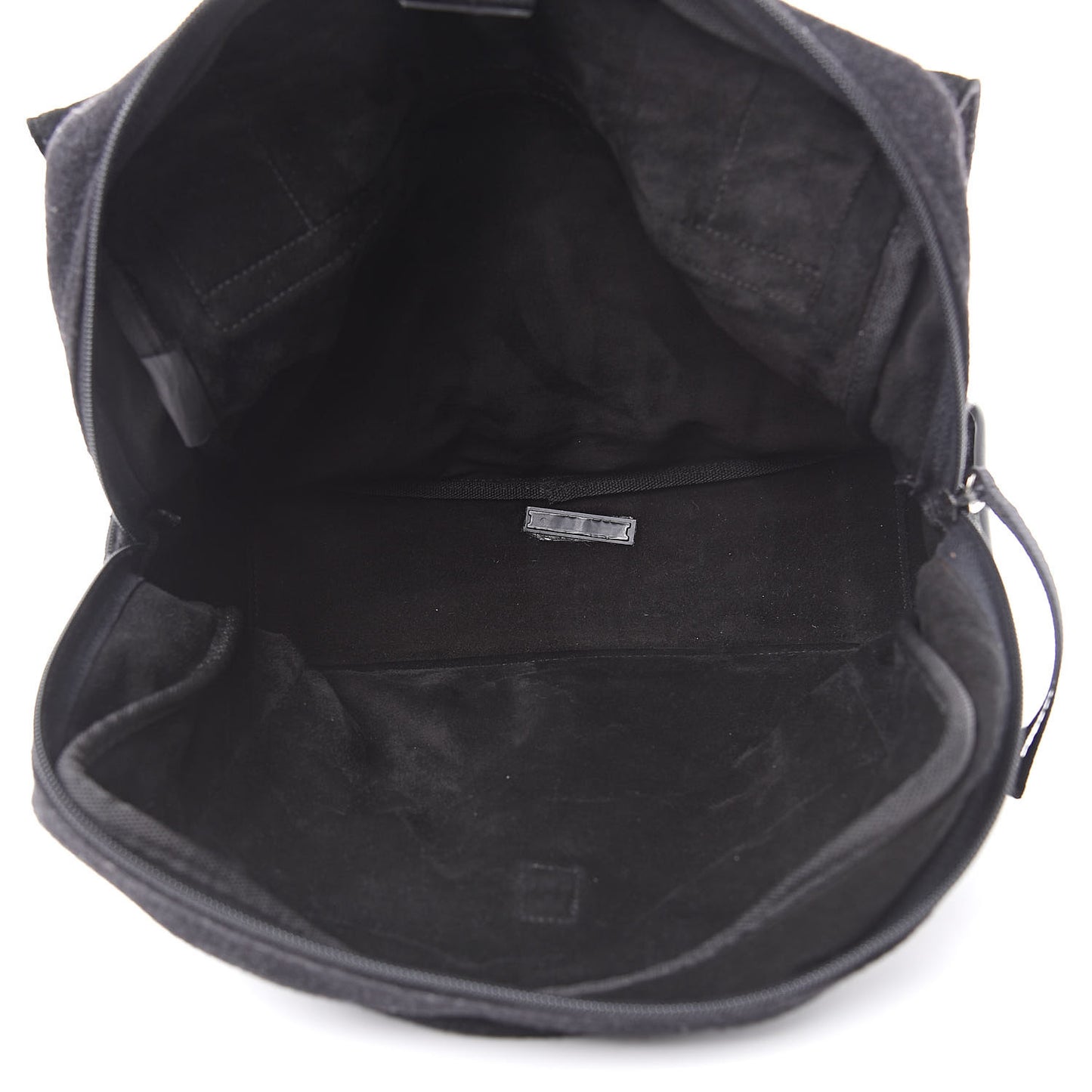 Wool Messenger Satchel Black