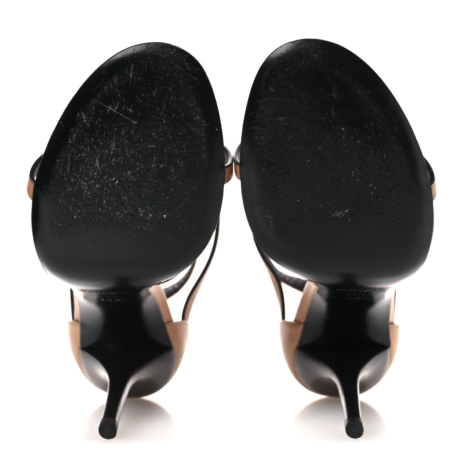 Saint Laurent Calfskin Cassandra 100 Sandals 38.5 Gold Brown 7 of 14