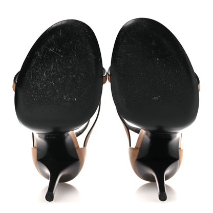 Saint Laurent Calfskin Cassandra 100 Sandals 38.5 Gold Brown 7 of 14
