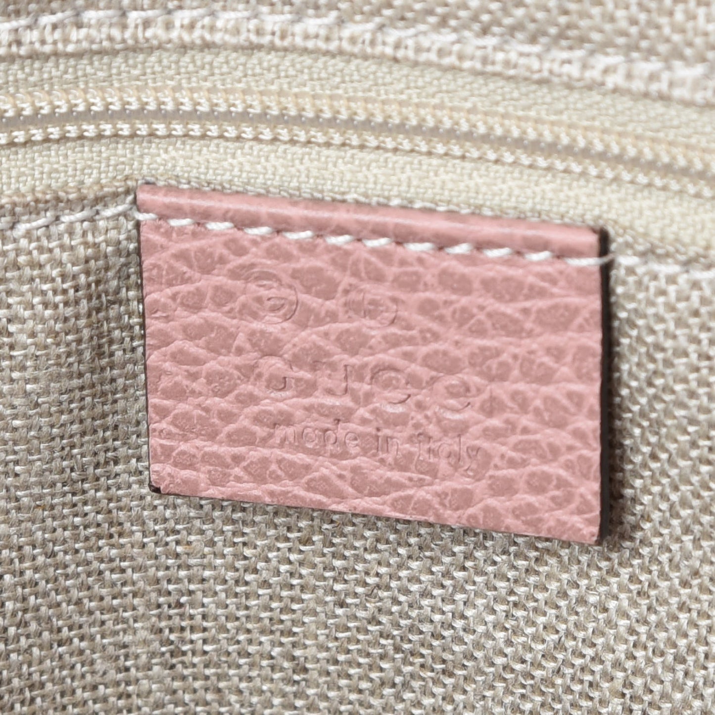 Monogram Bree Zippered Tote Beige Soft Pink