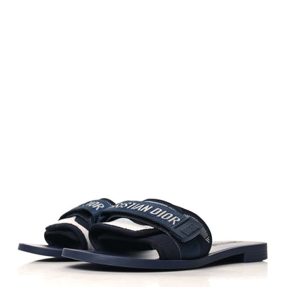 Christian Dior Technical Stretch Fabric Camouflage Dio(r)evolution Slide Sandals 37 Deep Blue 4 of 9