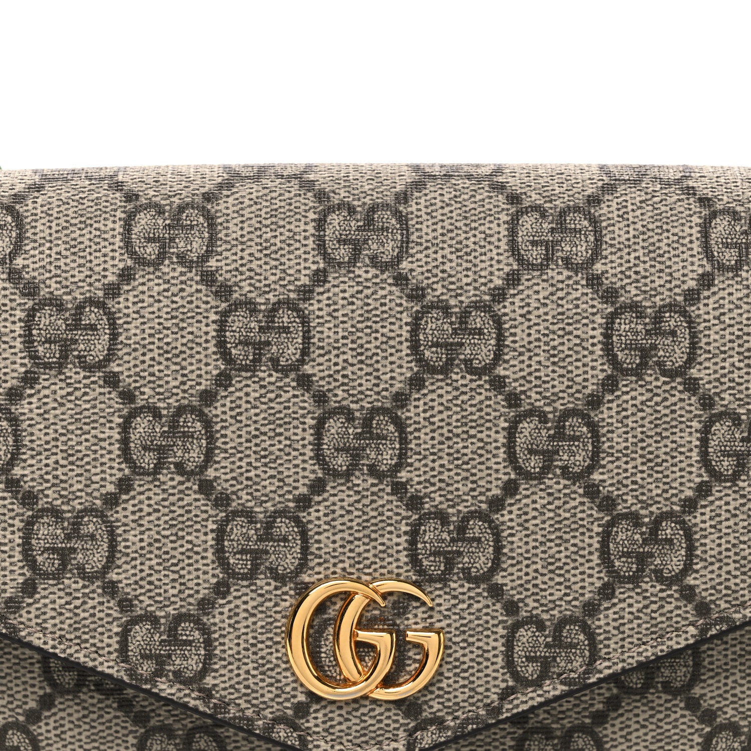 Gucci GG Supreme Monogram Textured Dollar Calfskin Web Mini Ophidia Envelope Shoulder Bag Beige Mystic White Oatmeal 8 of 10