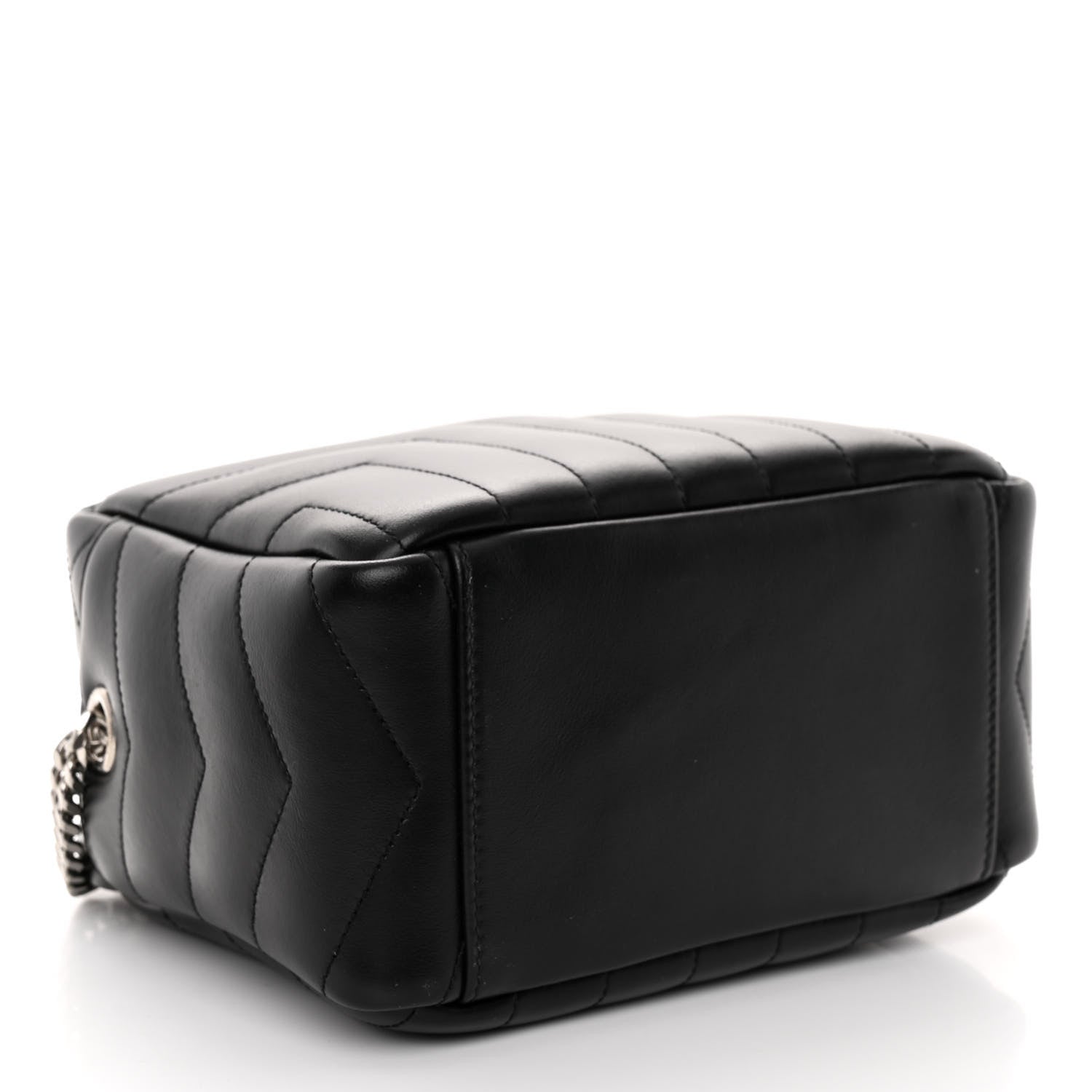 Saint Laurent Calfskin Y Quilted Monogram Small Loulou Bowling Bag Black 4 of 9