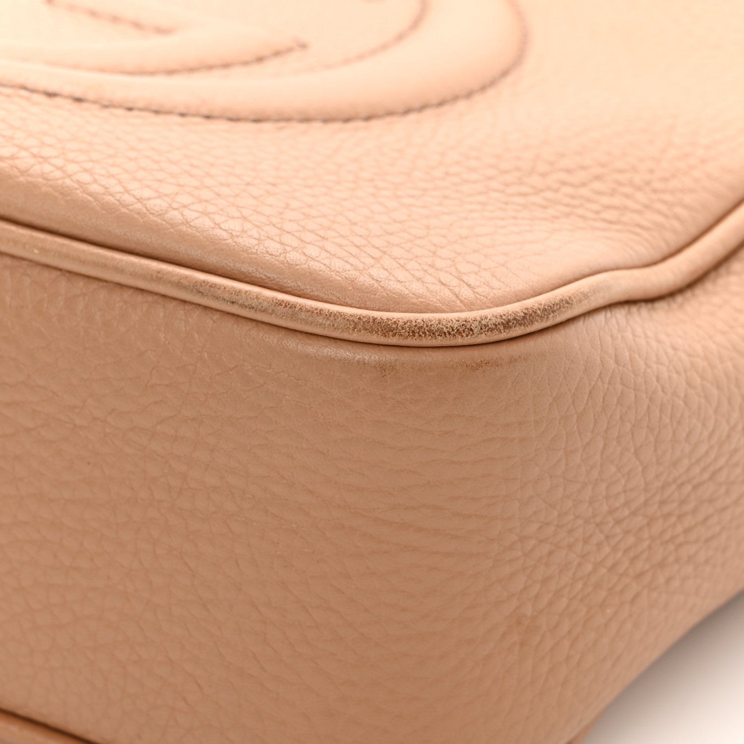 Gucci Pebbled Calfskin Small Soho Disco Bag Camelia 11 of 18