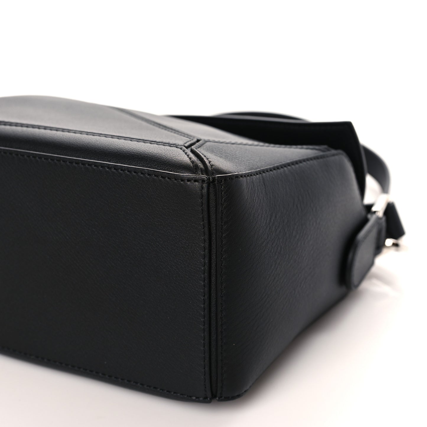 Calfskin Small Puzzle Bag Black