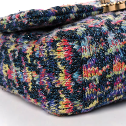 Chanel Tweed Quilted Medium Chanel 19 Flap Dark Multicolor 8 of 11
