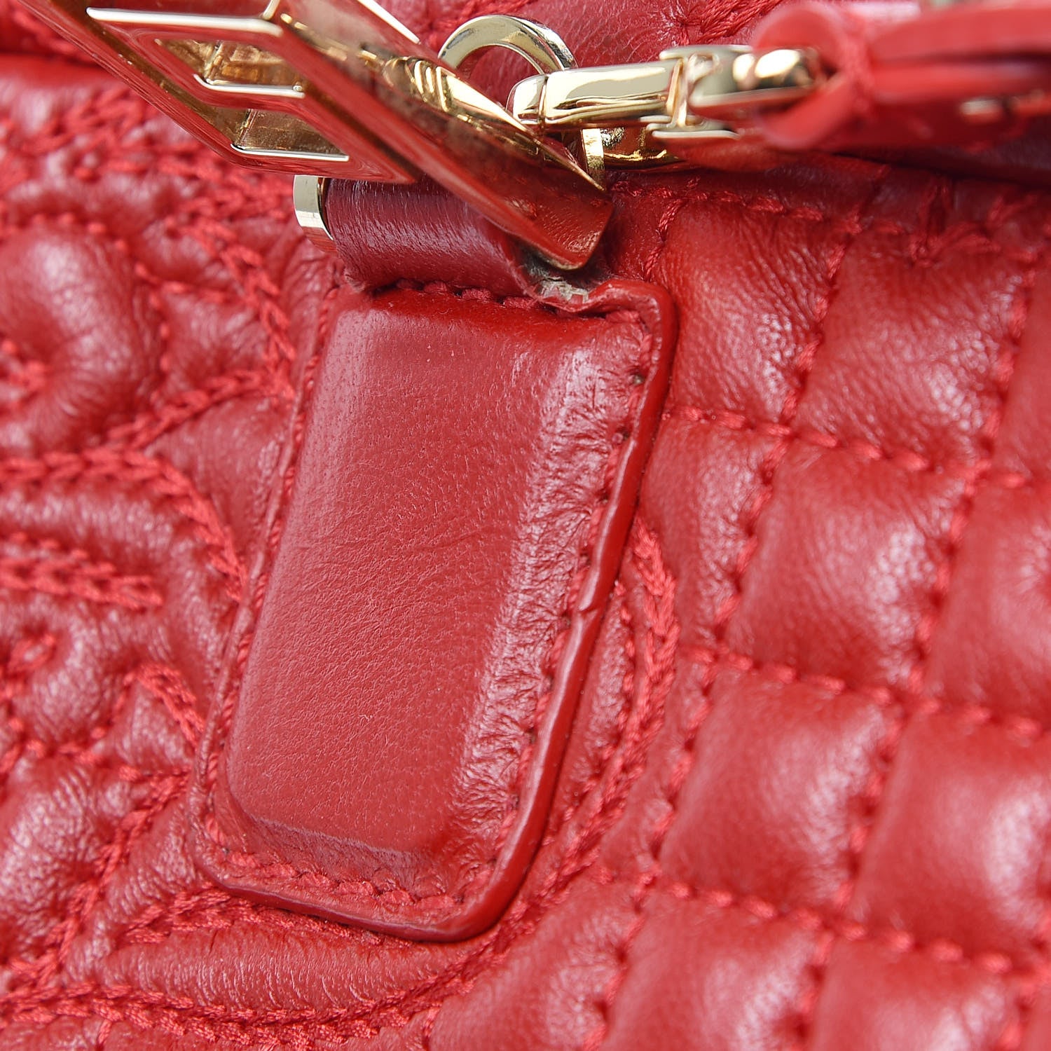 Versace Barocco Quilted Nappa Vanitas Demetra Bag Red 20 of 28